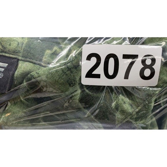 BOFF Button Down Shirt Men's Size XL Green Short Sleeve Geometric 100% Polyester - Picture 12 of 12